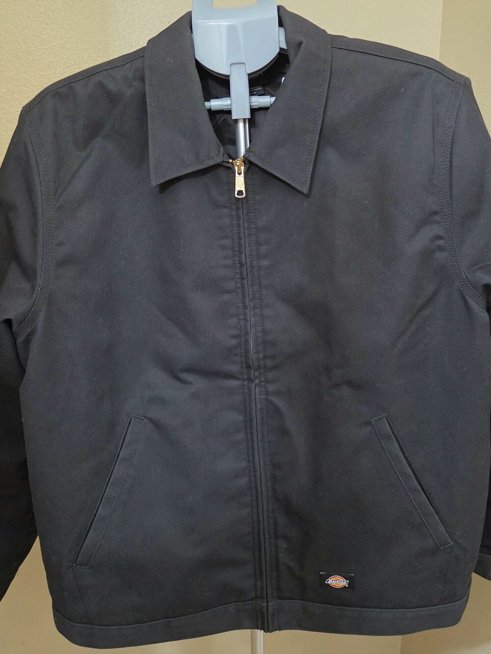 Dickies Black Lightweight Zip-Up Work Shirt Jacket